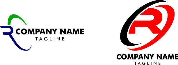 设置字母r标志符号与钩形设计图片下载
