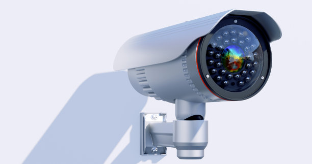 监控录像，闭路电视摄像头，扫描该地区的监控目的。图片下载