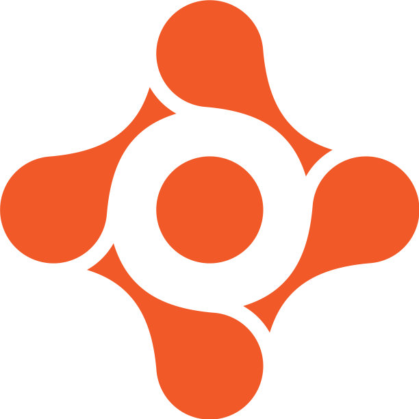 橙色圆点装饰标志设计模板eps 10图片下载