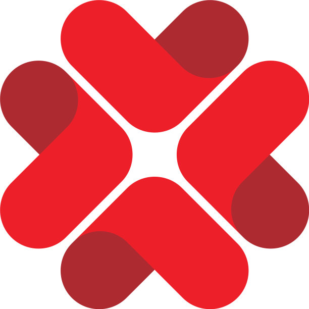 抽象红心十字标志eps模板设计图片下载