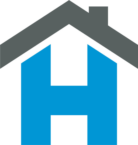 H字母home形状标志模板设计eps 10图片下载