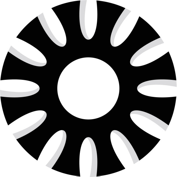 装饰轮胎花标志模板设计eps 10图片下载