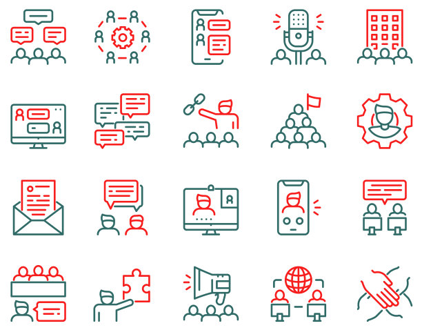 设置群控相关的线性图标图片下载