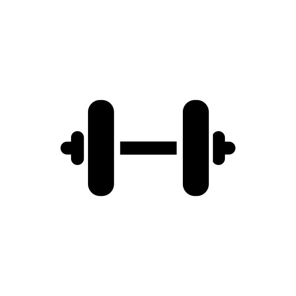 哑铃图标时髦的平面设计图片下载