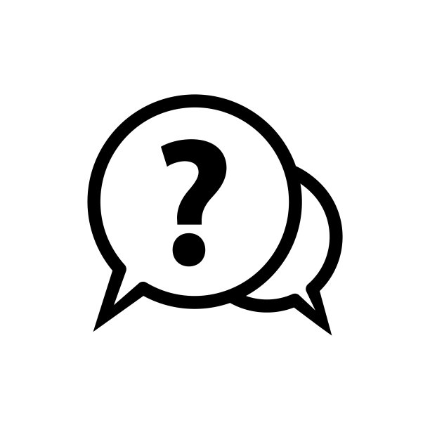 问号和语音气泡图标矢量图片下载