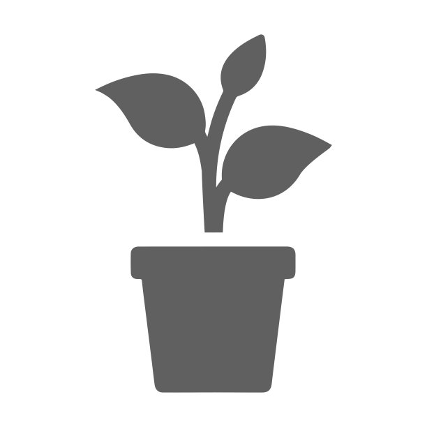 树木种植图标/灰色图片下载