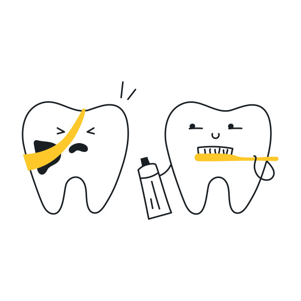 牙齿护理和牙齿洞的问题图片下载