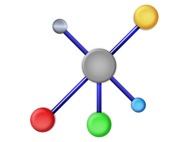 色彩斑斓的分子结构。图片下载