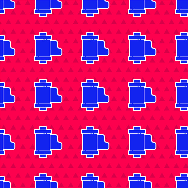 蓝色相机复古胶片卷墨盒图标图片下载