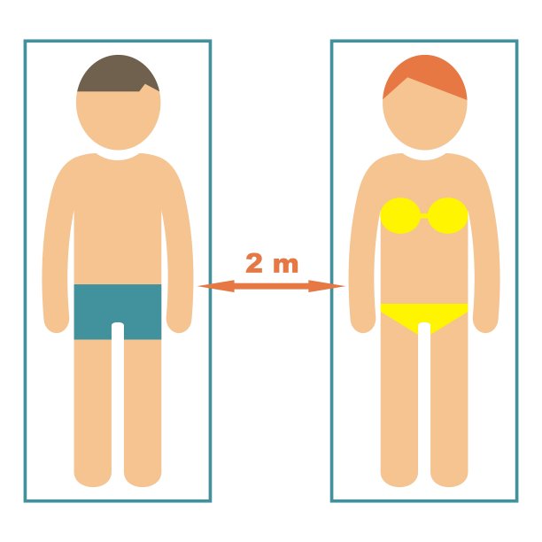 安全距离，游泳池，矢量图片下载