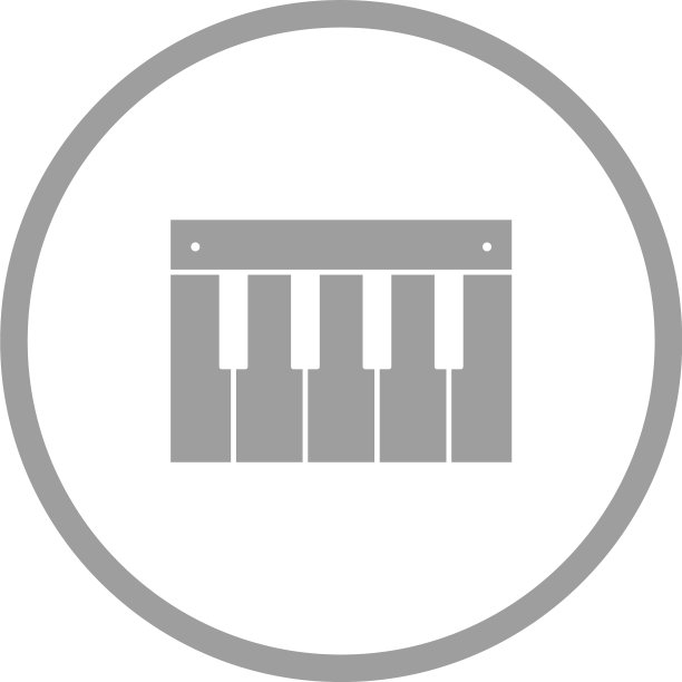 独特的钢琴标志图标图片下载