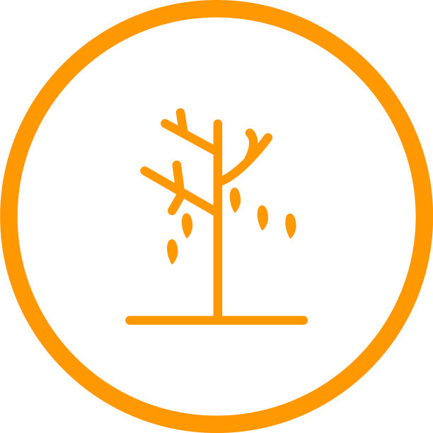 独特的树叶风字形图标图片下载