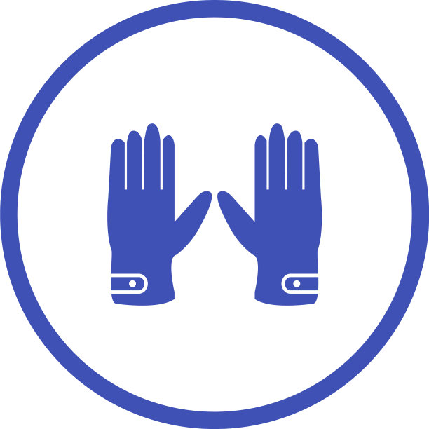 独特的皮手套字形图标图片下载