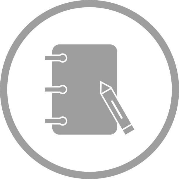 纸和铅笔独特标志图标图片下载
