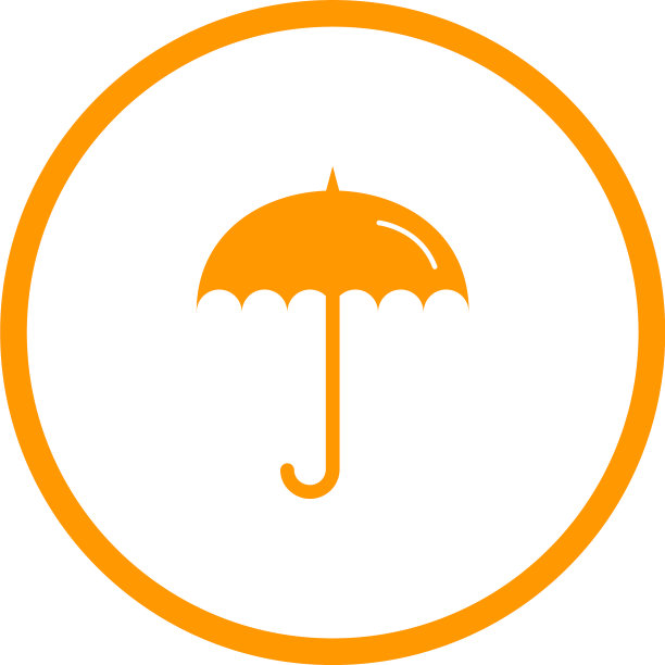 独特的雨伞字形图示图片下载