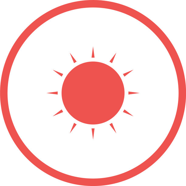 独特的太阳符号图标图片下载