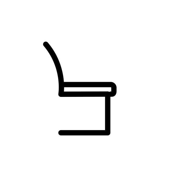 插图矢量图形的椅子图标模板图片下载