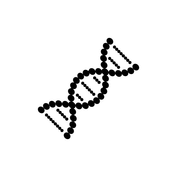 时髦的平面设计中的DNA图标图片下载