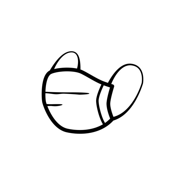 掩模图标矢量在时尚的平面设计图片下载