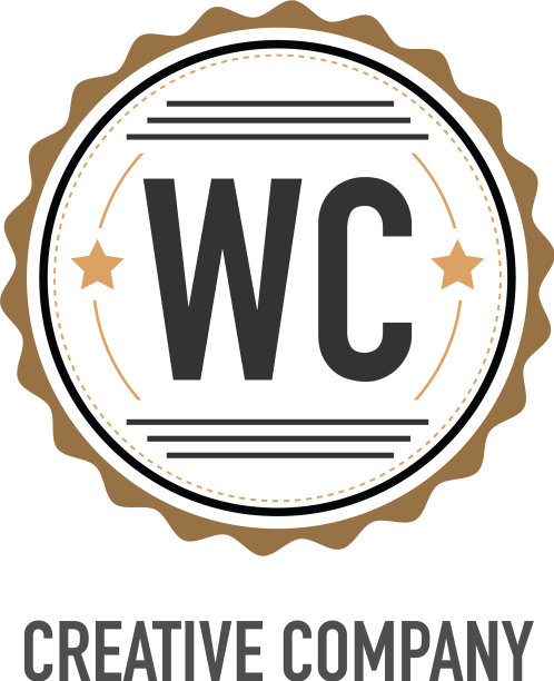 首字母wc创意设计模板图片下载