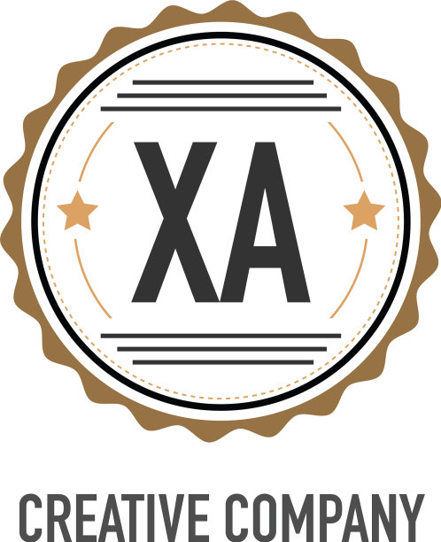 字母XA创意设计模板图片下载