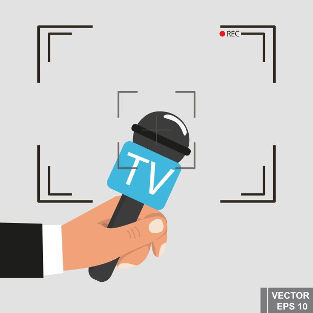 采访摄像框麦克风新闻图片下载