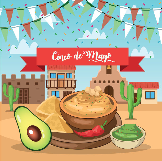 五月节卡配玉米片和芝士酱图片下载