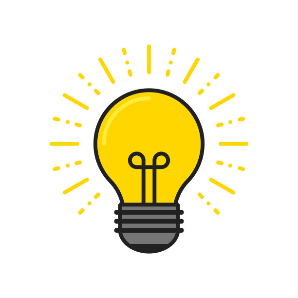 带有光线的灯泡，闪耀着能量和理念的象征图片下载