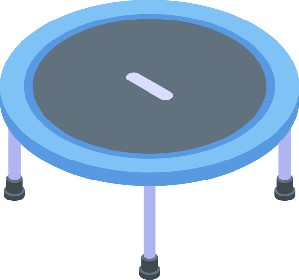 圆形蹦床图标等距风格图片下载