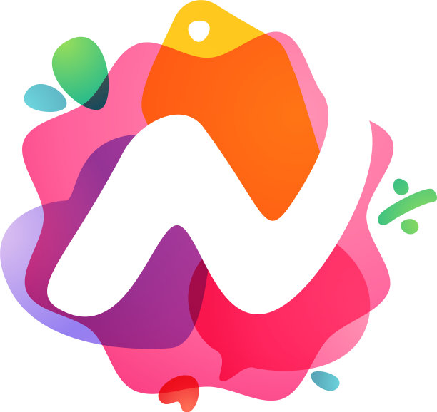 N字母标志与销售图标重叠图片下载