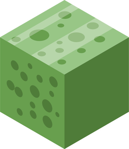 甜绿色立方体图标等距风格图片下载