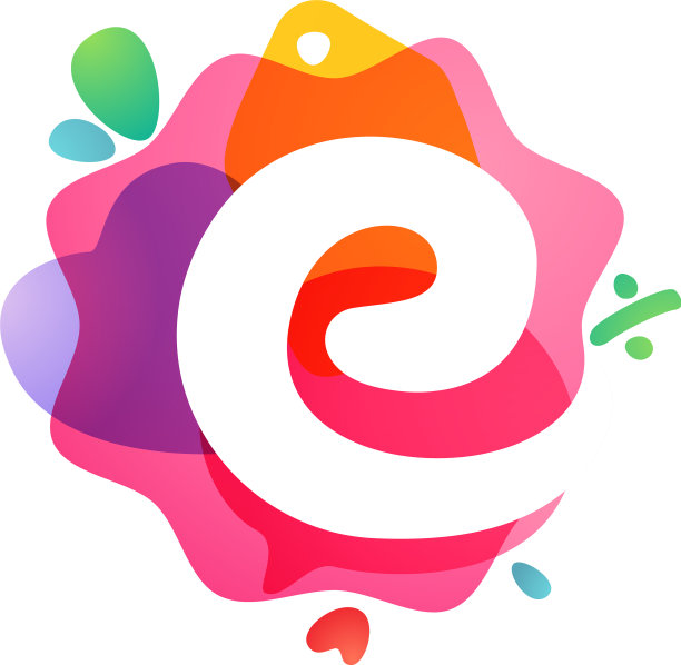 E字母标志与销售图标重叠图片下载