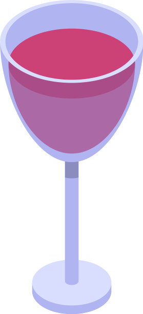 山竹葡萄酒杯图标等距风格图片下载