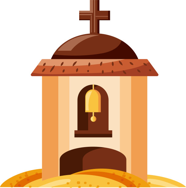 白色背景的天主教教堂图片下载