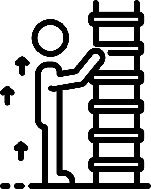 采取商业阶梯图标轮廓风格图片下载