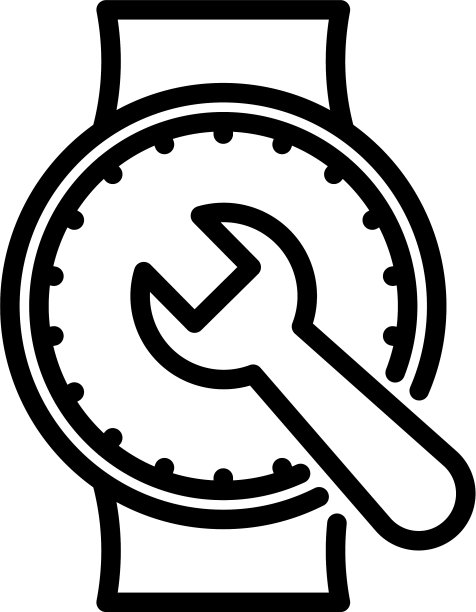 修理扳手手手表图标轮廓样式图片下载