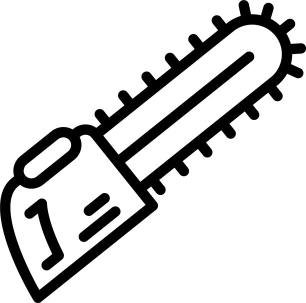 链锯图标轮廓风格图片下载