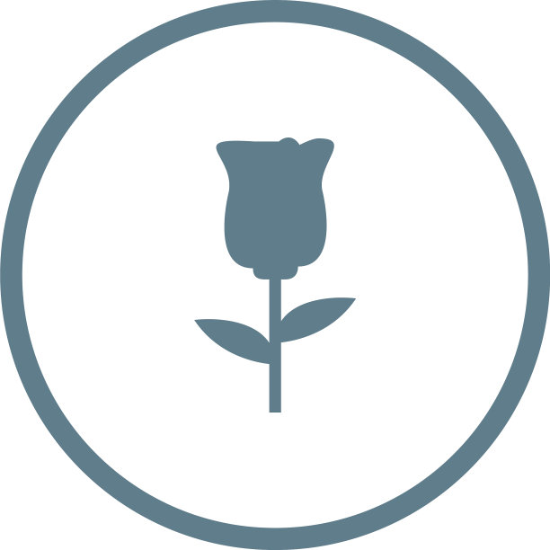 独特的玫瑰字形图标图片下载