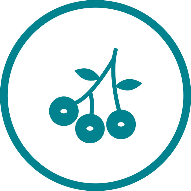 独特的蓝莓字形图标图片下载