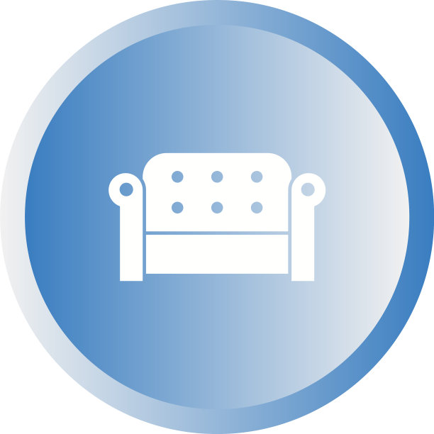 独特的沙发字形图标图片下载