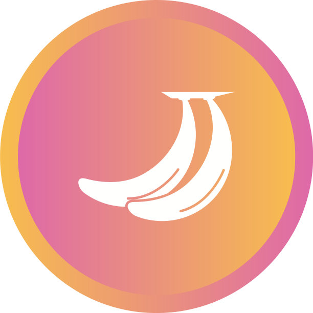 独特的香蕉标志符号图片下载