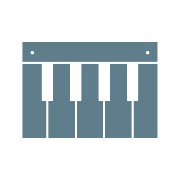 独特的钢琴字形图标图片下载