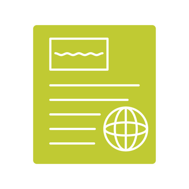 独特的国际报纸字形图标图片下载