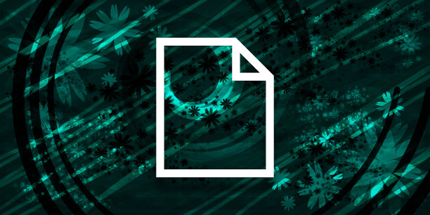 空白页图标花翠绿色横幅背景自然设计插图图片下载