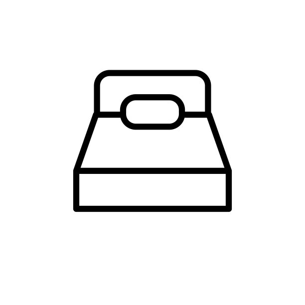 插图向量图形的床图标模板图片下载