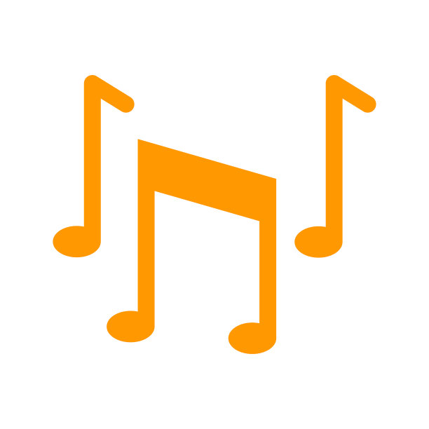 独特的音符字形图标图片下载