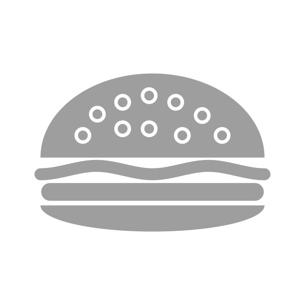 独特的汉堡包glyph图标图片下载