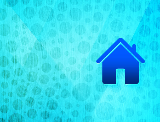 主页图标闪亮气泡抽象青蓝背景湿水纹理插图图片下载