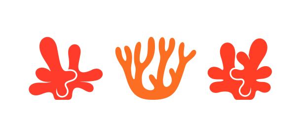 珊瑚的标志。孤立的珊瑚在白色的背景。集图片下载