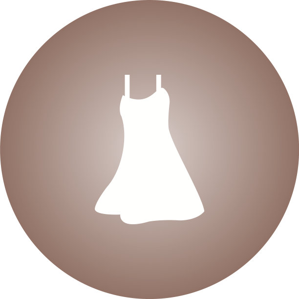 独特的晚礼服字形图标图片下载